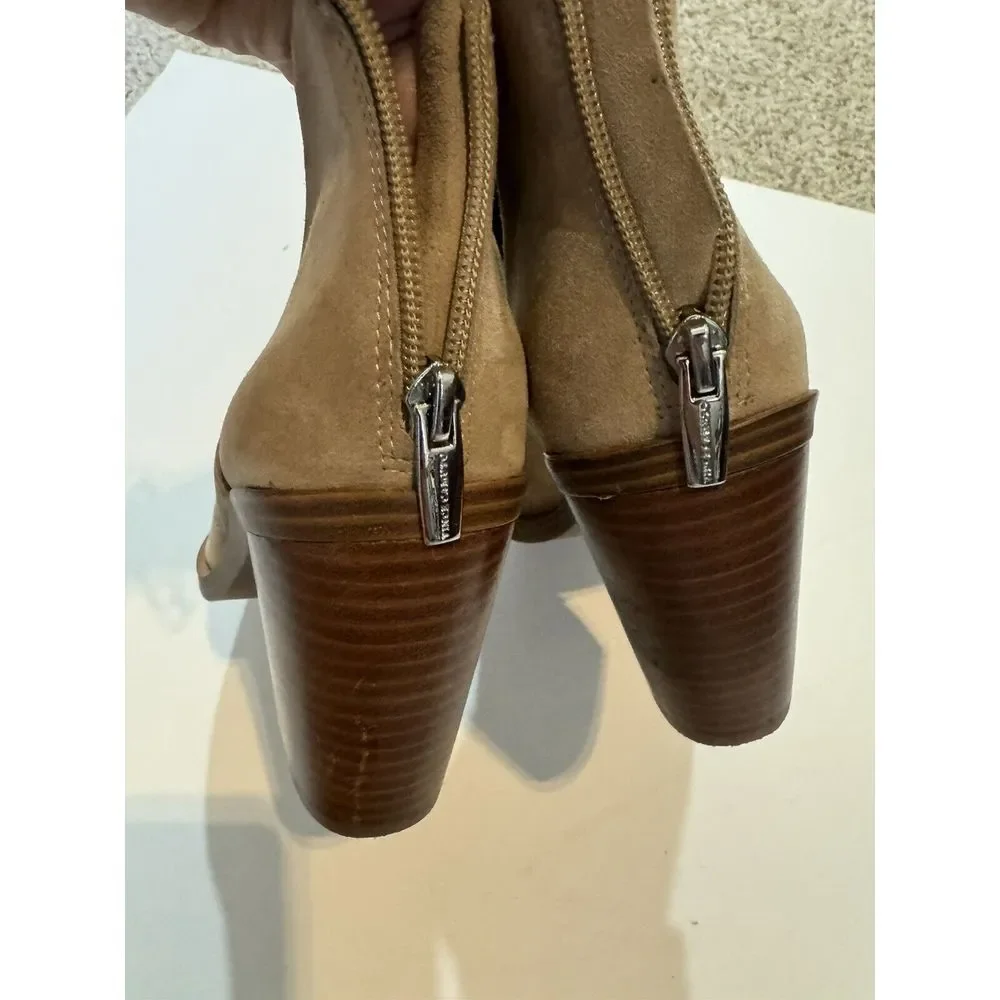 Vince Camuto‎ Gigietta Women Ankle Boots Tan Suede Zip Size 9 Medium